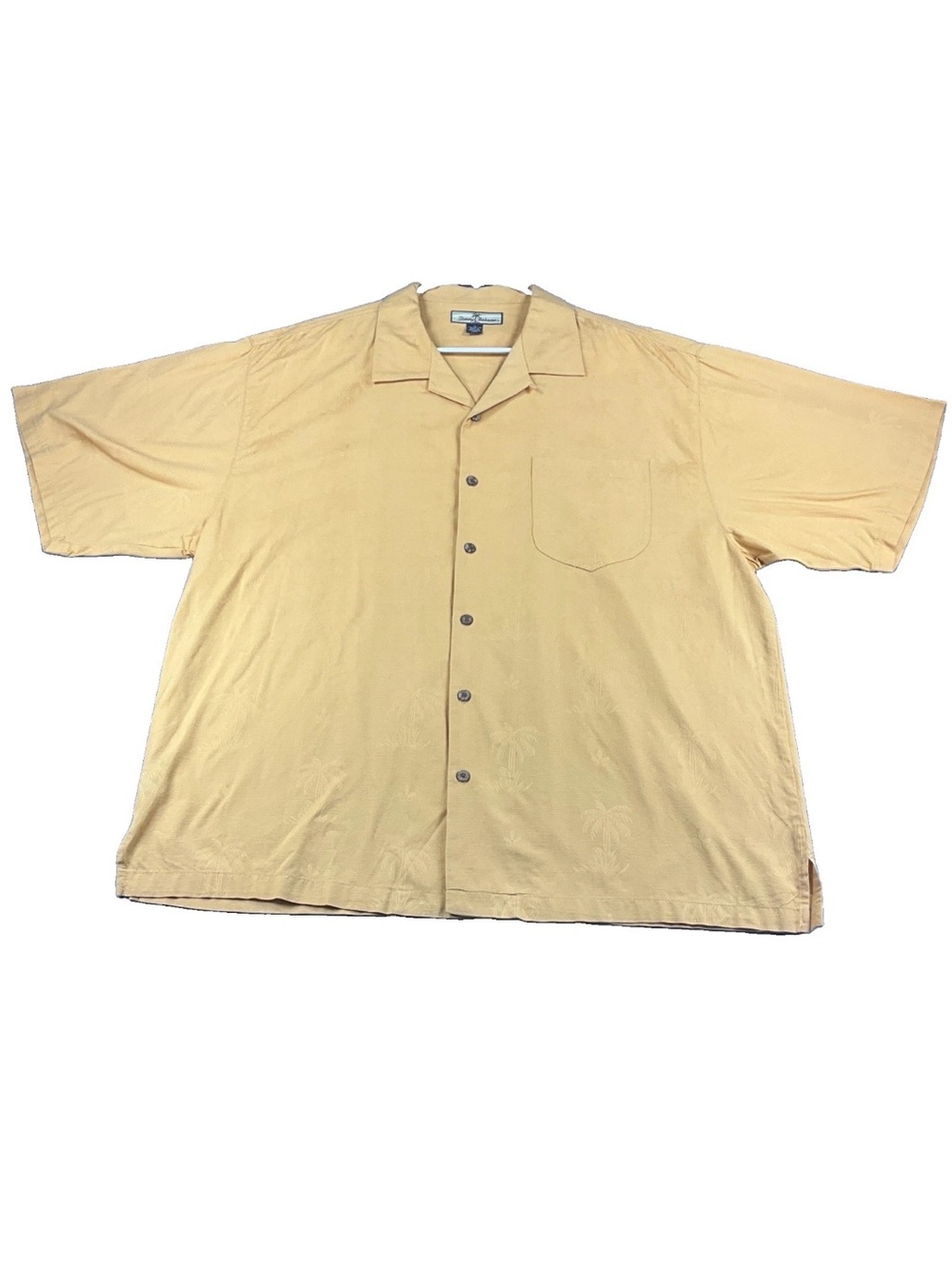 Tommy Bahama Yellow Short Sleeve Camp Shirt